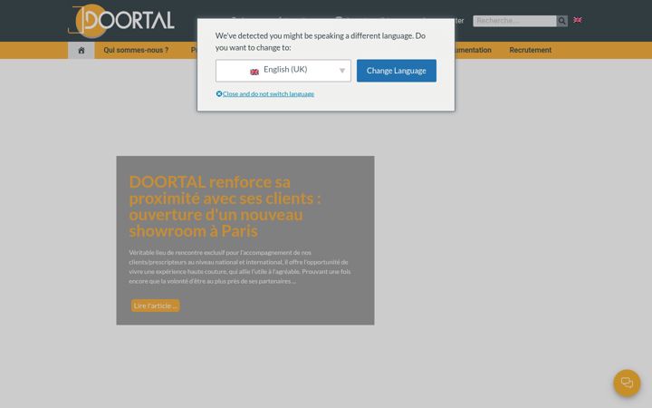 Posnetek zaslona doortal.fr
