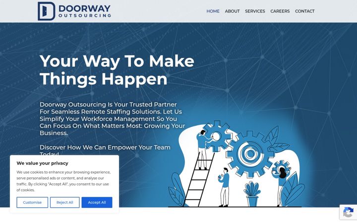 Screenshot of doorwayoutsourcing.com