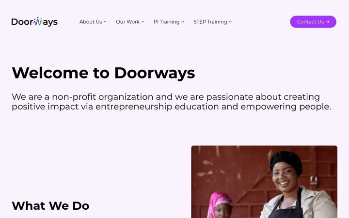 Ekrano kopija doorways-training.org