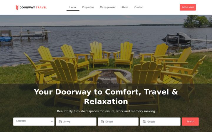 Screenshot of doorwaytravel.com