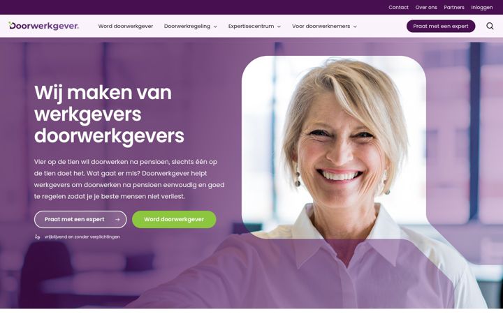Screenshot of doorwerkgever.nl