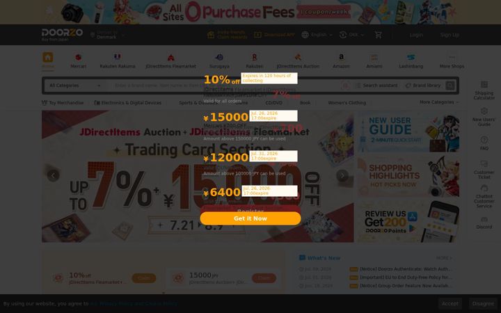 Screenshot of doorzo.com