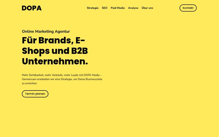 Screenshot of dopa-media.com