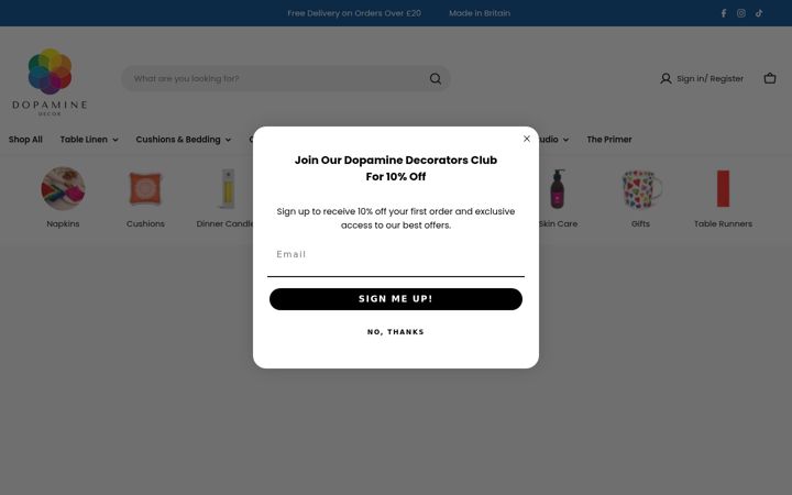 Screenshot of dopaminedecor.com