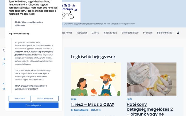 Screenshot of dopanyulgalamb.hu