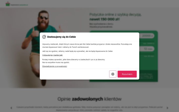 Screenshot ta' dopasowana-pozyczka.pl