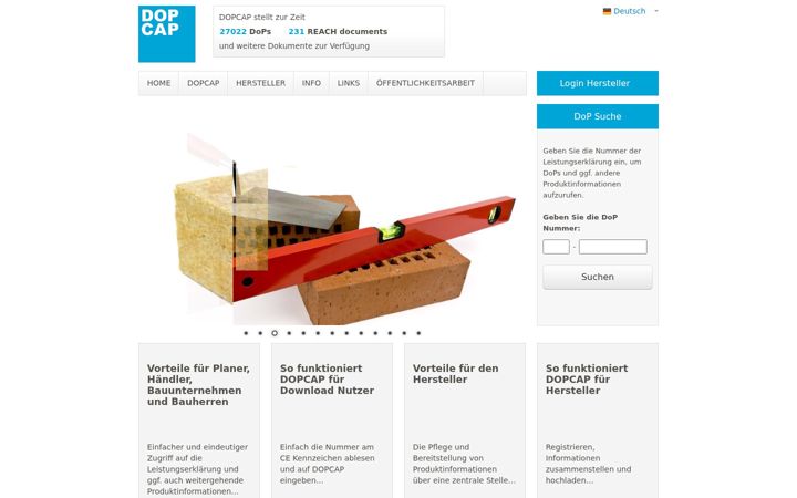 Skärmbild av dopcap.eu