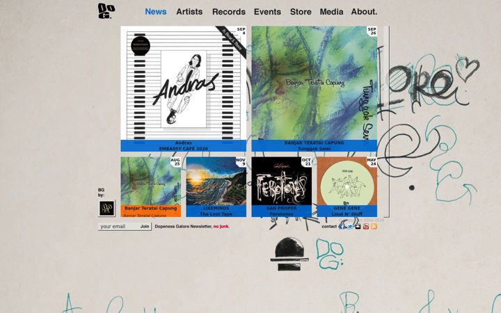 Screenshot of dopenessgalore.com