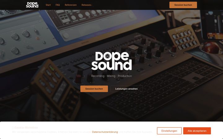 Screenshot of dopesound.de