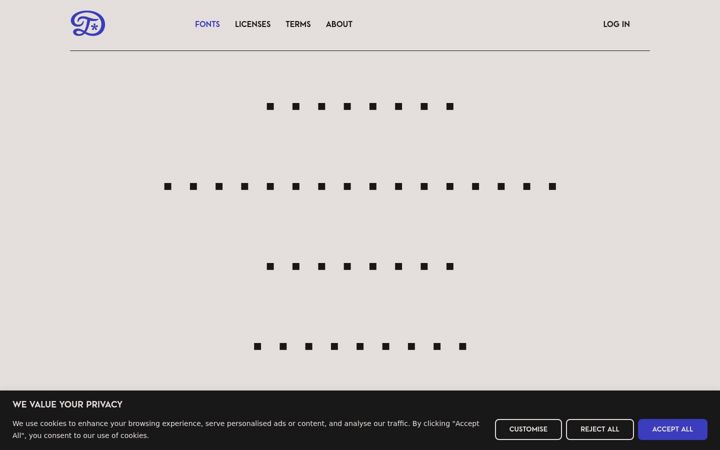 Screenshot of dopestype.com