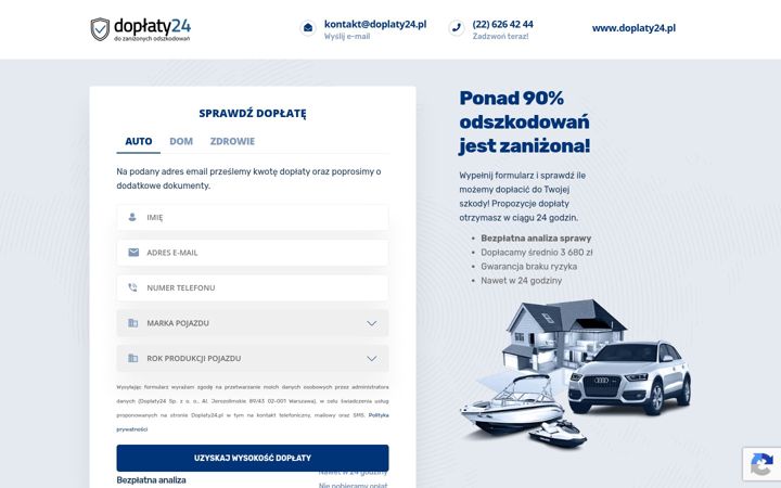 Screenshot ta' doplaty24.pl