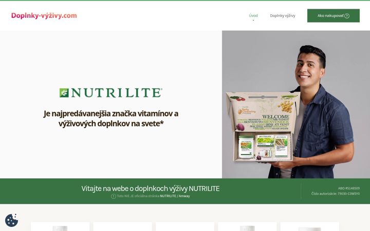 Screenshot of doplnky-vyzivy.com