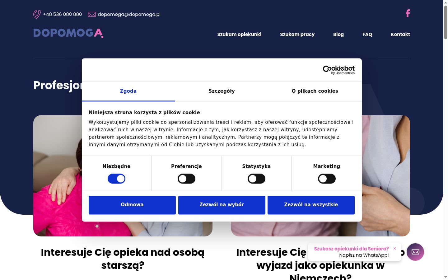 Screenshot tal-banner tal-kunsens muri qabel kwalunkwe interazzjoni