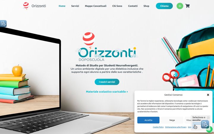Screenshot of doposcuolaorizzonti.it