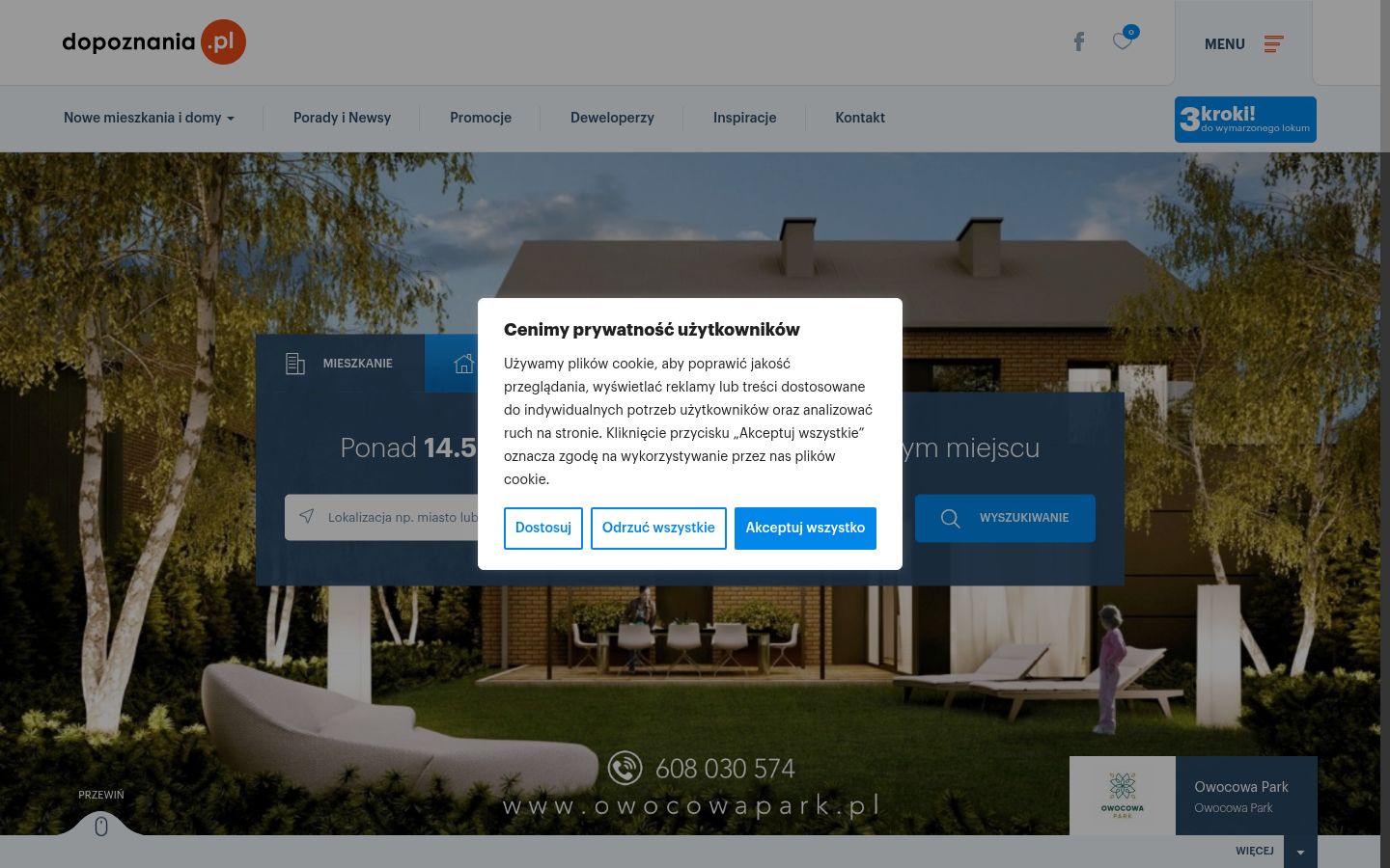 Capture d'écran de la bannière de consentement affichée avant toute interaction