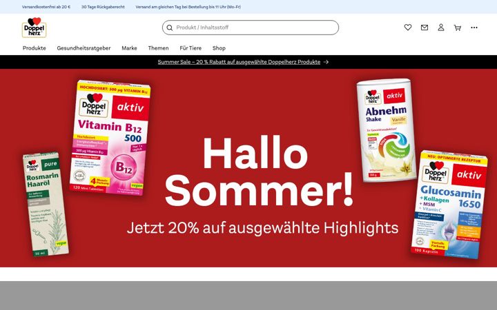 Screenshot van doppelherz.de