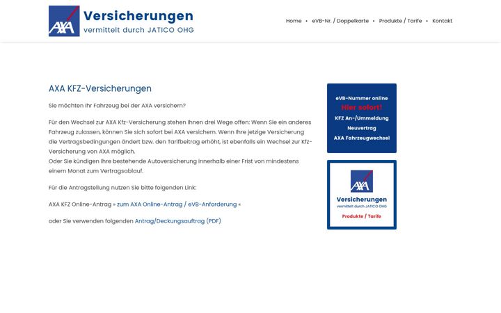 Ekrano kopija doppelkarte-center.de
