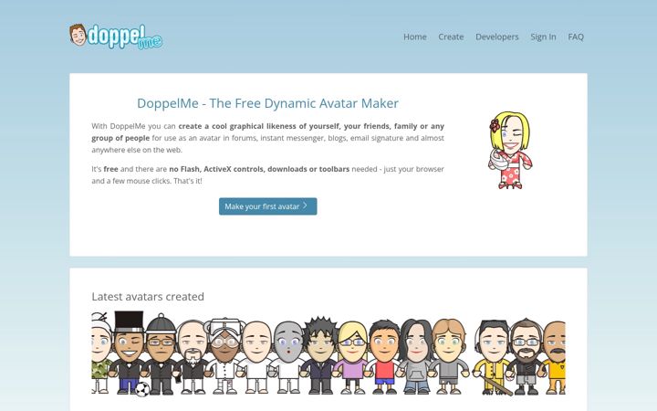 Screenshot of doppelme.com
