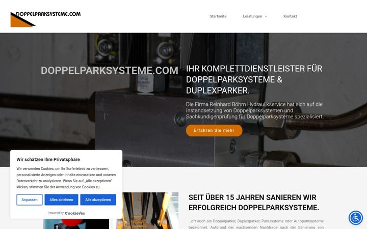 Screenshot of doppelparksysteme.com