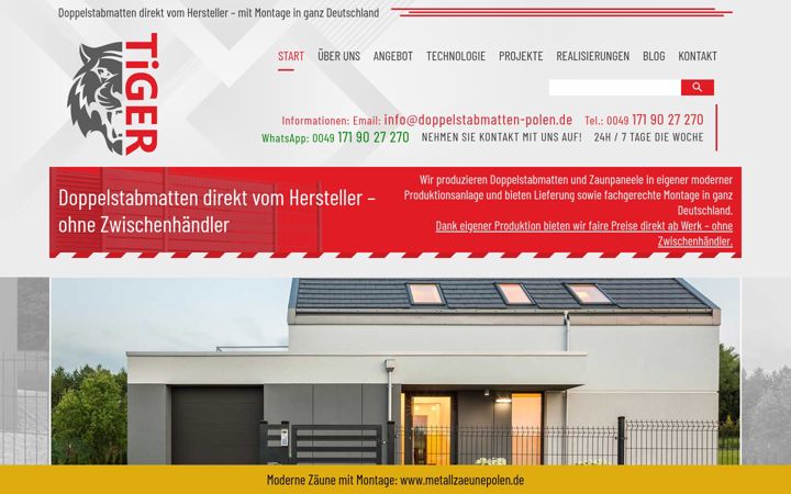 Screenshot of doppelstabmatten-polen.de