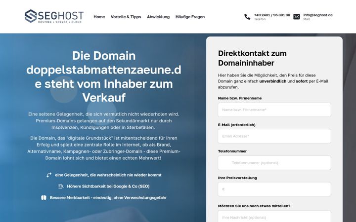 Screenshot of doppelstabmattenzaeune.de