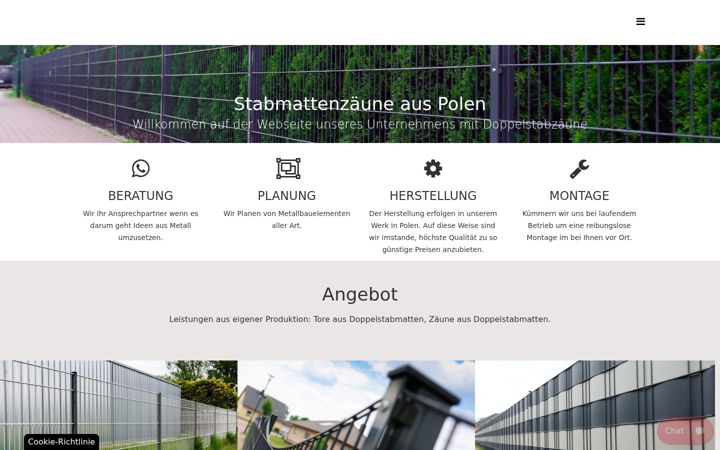 Screenshot of doppelstabmattenzaun-md.de