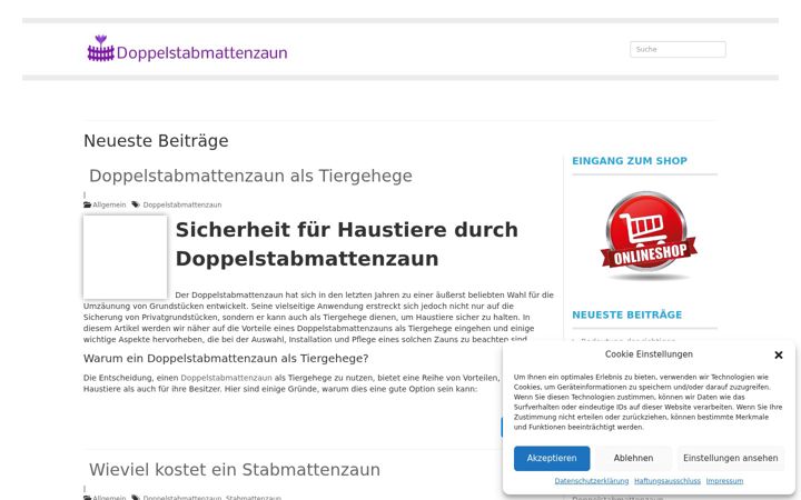 Skærmbillede af doppelstabmattenzaun-versand.de