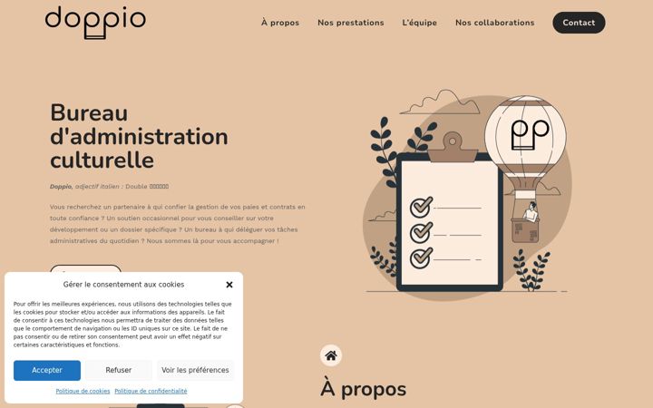 Captura de pantalla de doppio-administration.fr