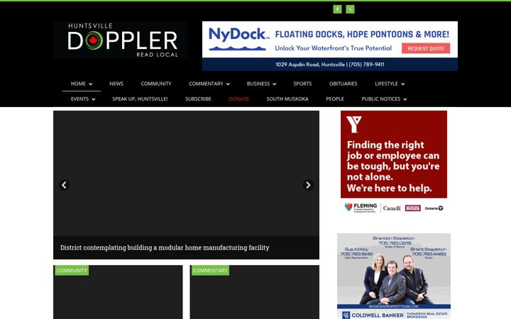 Screenshot ta' doppleronline.ca