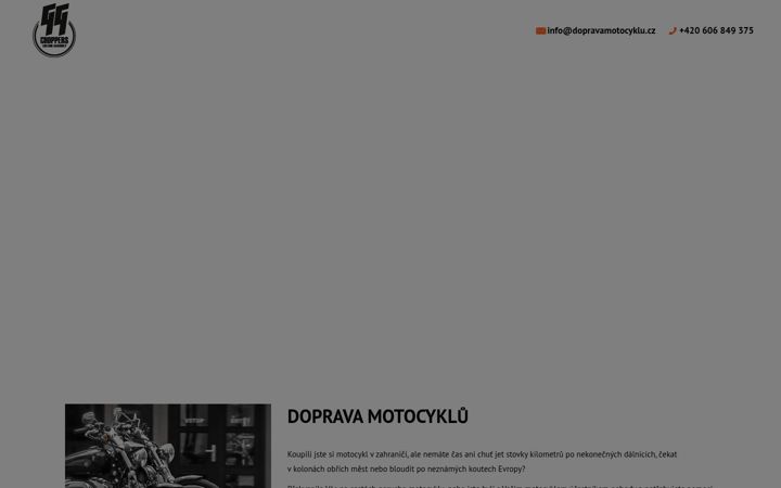 Snímek obrazovky dopravamotocyklu.cz