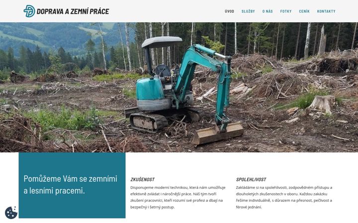 Snímek obrazovky dopravatrutnov.cz