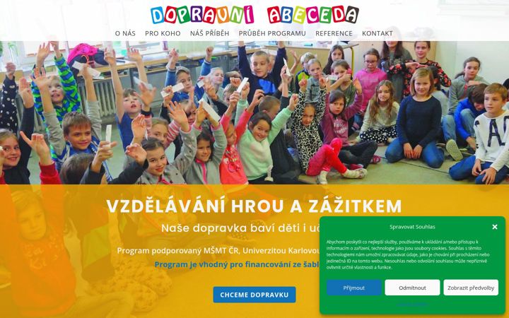 Snímek obrazovky dopravniabeceda.cz