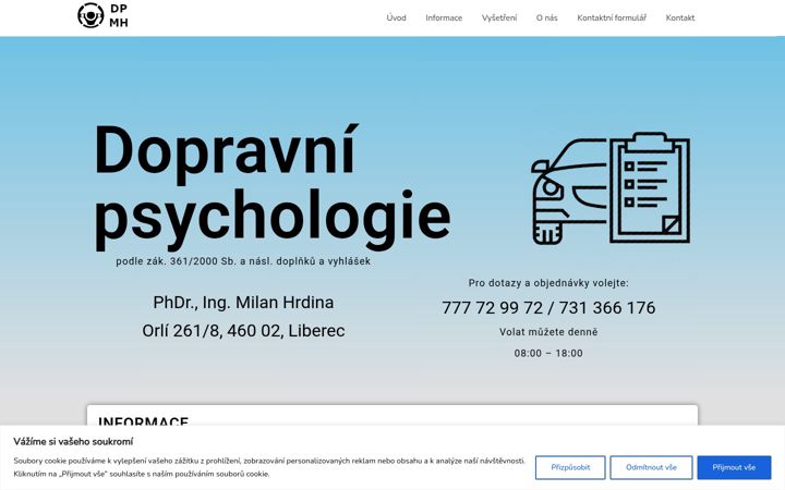 Snímek obrazovky dopravnivysetreni.cz