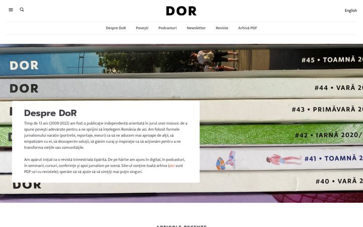 Screenshot του dor.ro