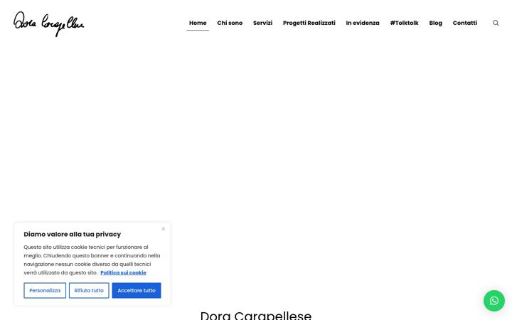 Skærmbillede af doracarapellese.it