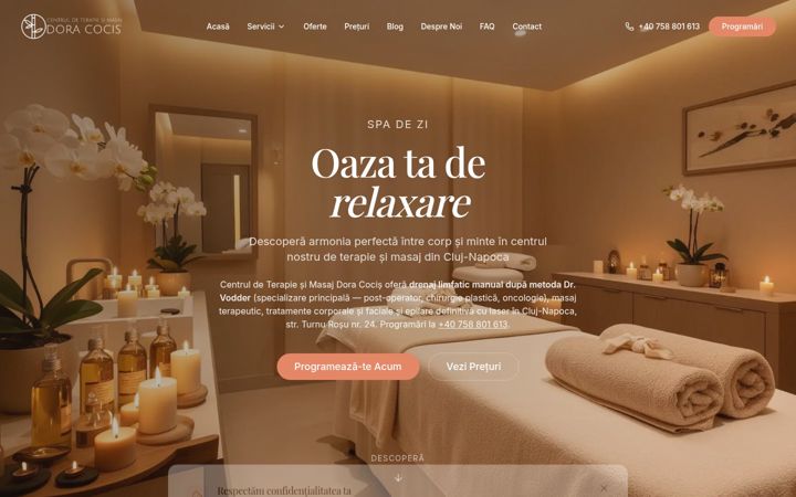 Screenshot of doracocis.ro