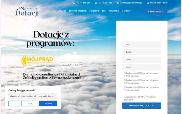 Screenshot von doradcydotacji.pl