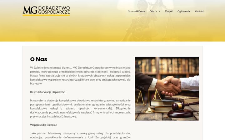 Screenshot ta' doradcyrestrukturyzacja.pl