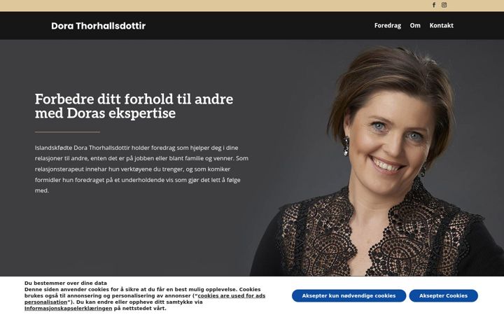 Skærmbillede af doraforedrag.no