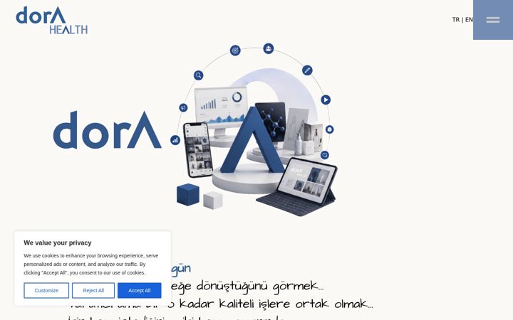 Screenshot of dorahealth.com