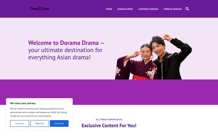 Screenshot of doramadrama.com