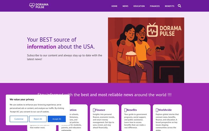 Screenshot of doramapulse.com