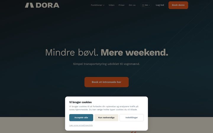 Snímek obrazovky doranordic.dk