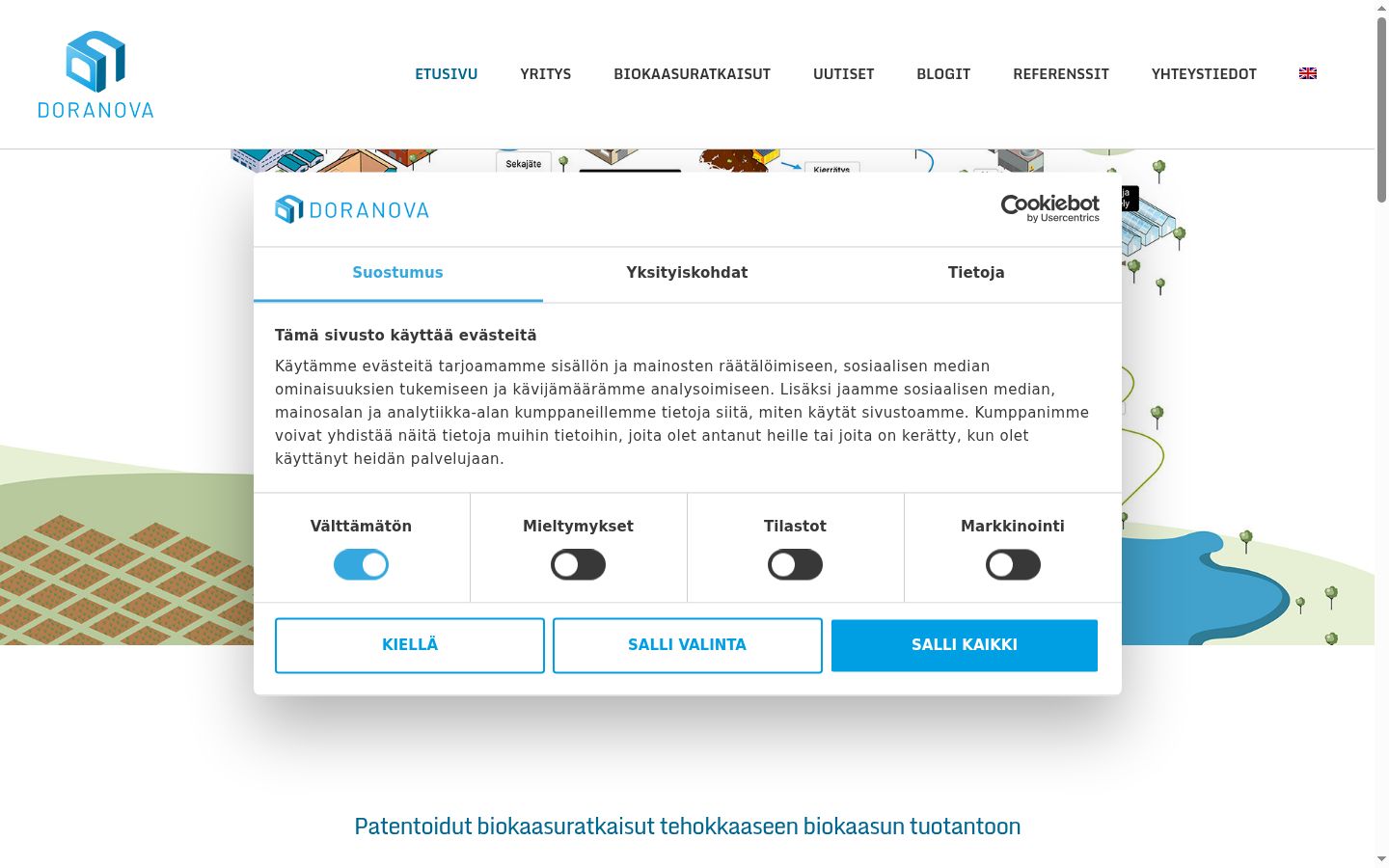 Snímek obrazovky baneru souhlasu zobrazeného před jakoukoli interakcí