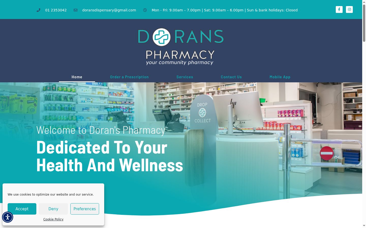 Screenshot of the consent banner shown before any interaction