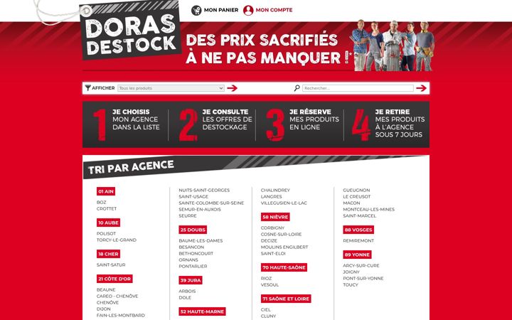 Screenshot of doras-destock.fr