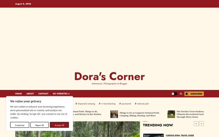 Екранна снимка на dorascorner.net