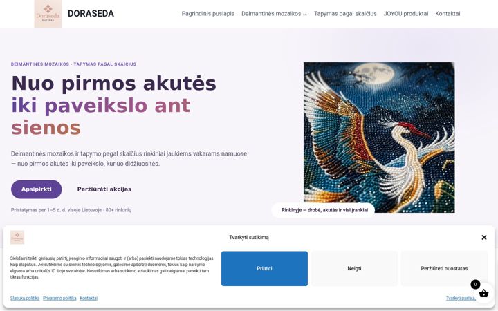 Kuvakaappaus sivustosta doraseda.lt
