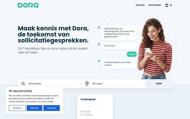 Screenshot of dorathebot.be
