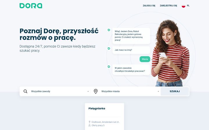 Screenshot von dorathebot.pl